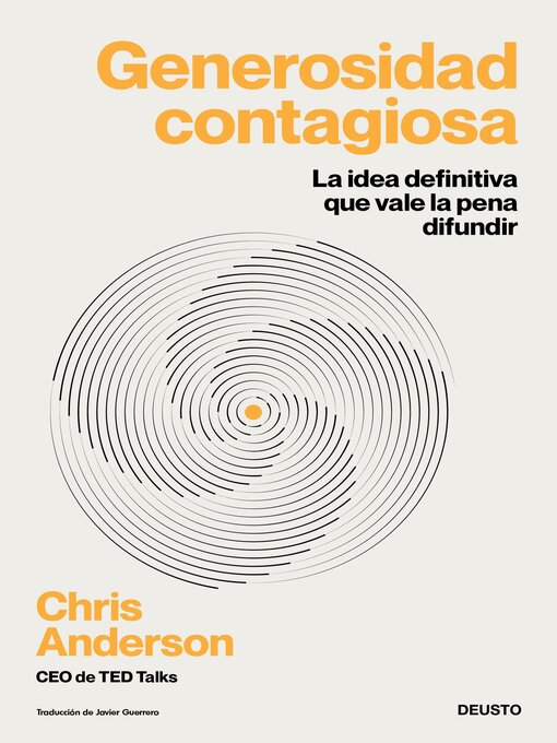 Title details for Generosidad contagiosa by Chris Anderson - Wait list